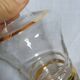 Service à liqueur en verre gravé et dorure