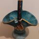 Vintage turquoise decorative vase – Mediterranean artisanal earthenware