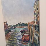 Watercolor Venice signed Rollier