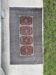 Vintage hand knotted rug with geometric patterns on a grey/beige/terracotta background 170 x 96 cm