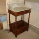 Dressing table and mirror in walnut, circa 1880