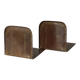 Pair of hand-hammered brass bookends by Hayno Focken