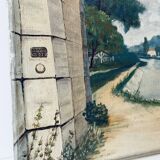 Oil on canvas the Seine dated and signed