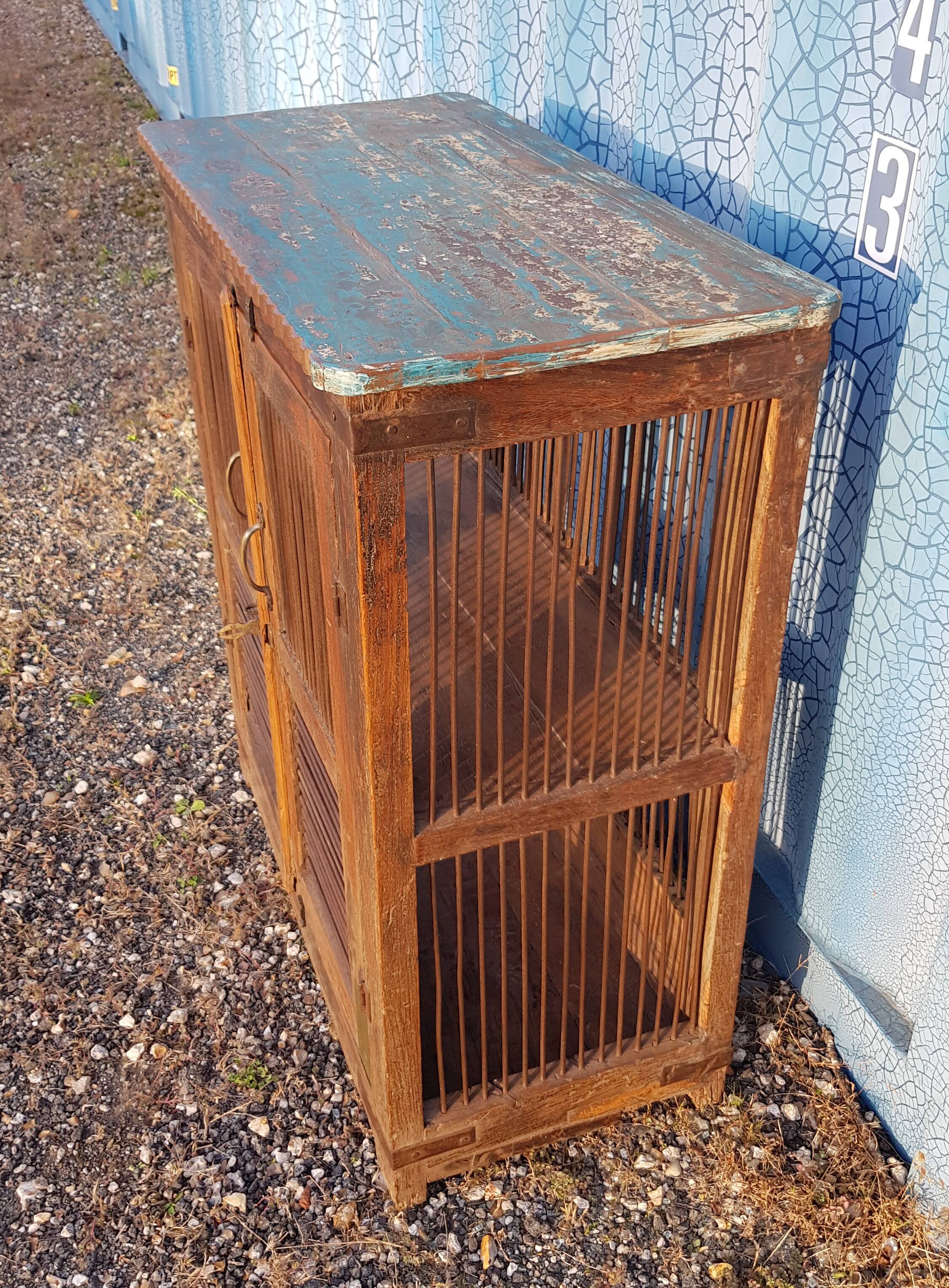 Old teak mesh pantry