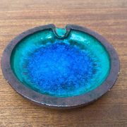 Ashtray or bowl in brutalist studio pottery by Gerhard Liebenthron, mid-century, 1960s, 1968.