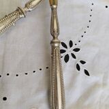 Salad servers in horn and silver metal