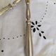 Salad servers in horn and silver metal