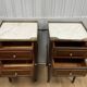 Pair of Louis XVI style bedside tables in mahogany
