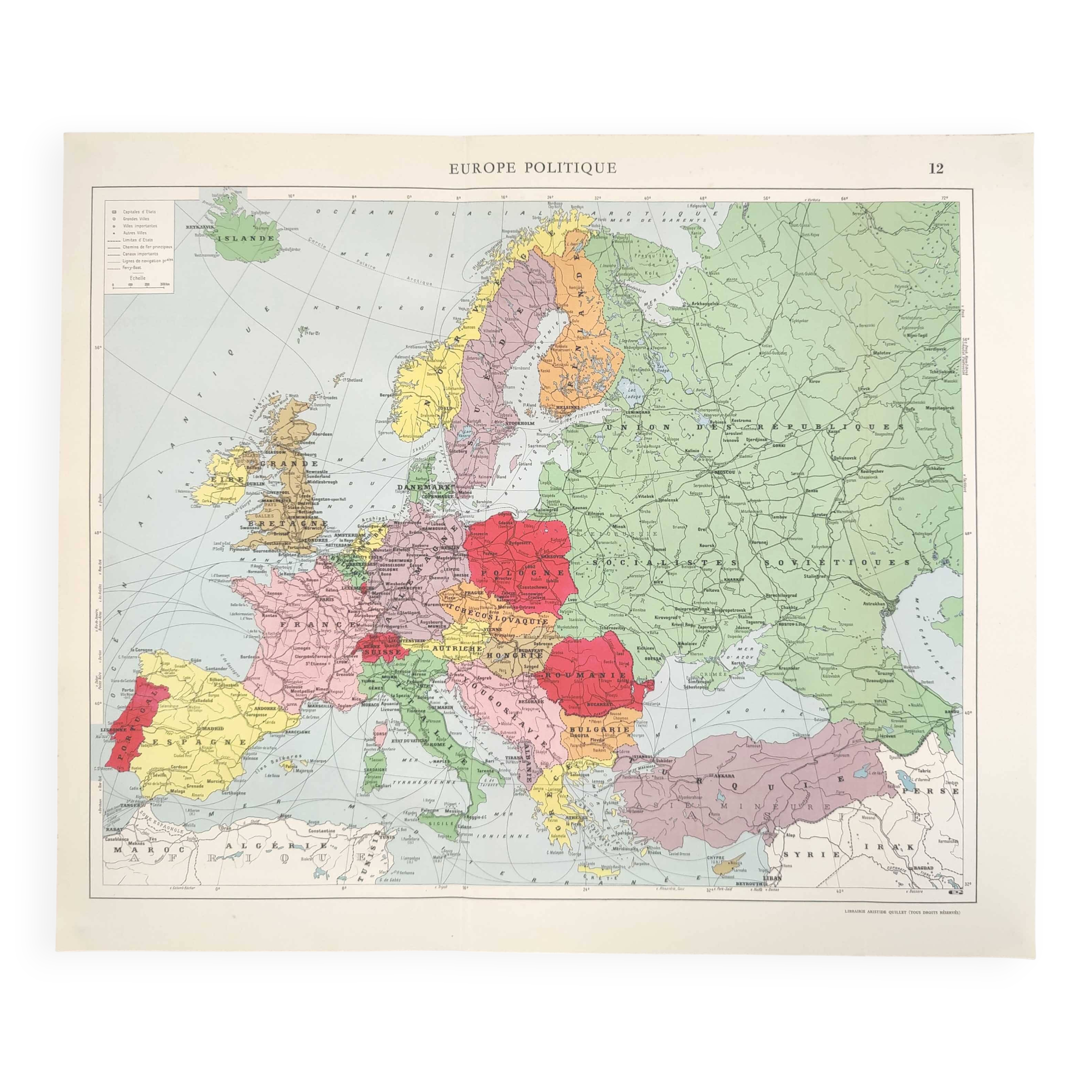 Carte Europe 1950