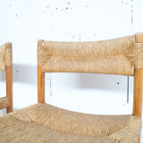 4 chairs Dordogne 60's Robert Sentou