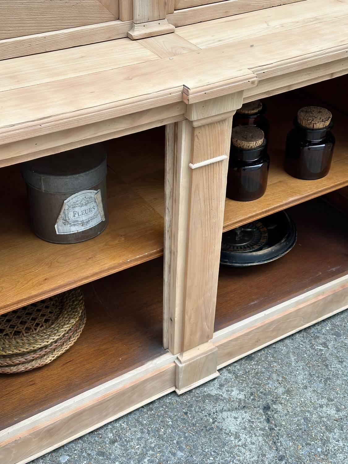 Two-part cherry wood sideboard