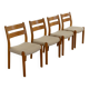 Chaises de Salle à Manger Mid-Century en Teck par EMC, Danemark, années 60, Set de 4