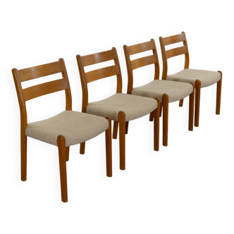 Chaises de Salle à Manger Mid-Century en Teck par EMC, Danemark, années 60, Set de 4