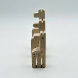 Set of Three Vintage Italian Travertine Animal Sculptures