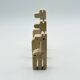 Ensemble de trois sculptures animales vintage en travertin italien