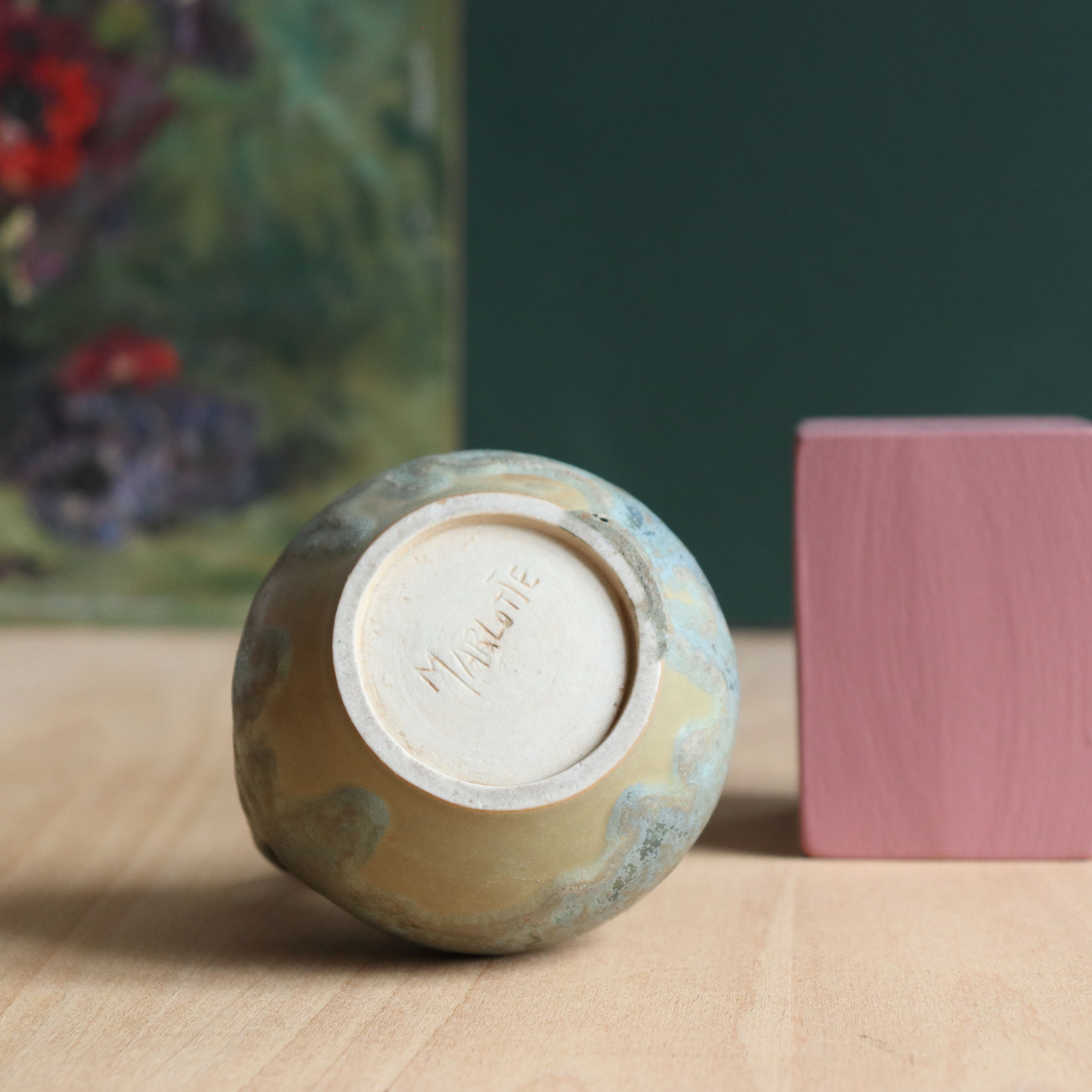 Two-handled stoneware vase from Marlotte