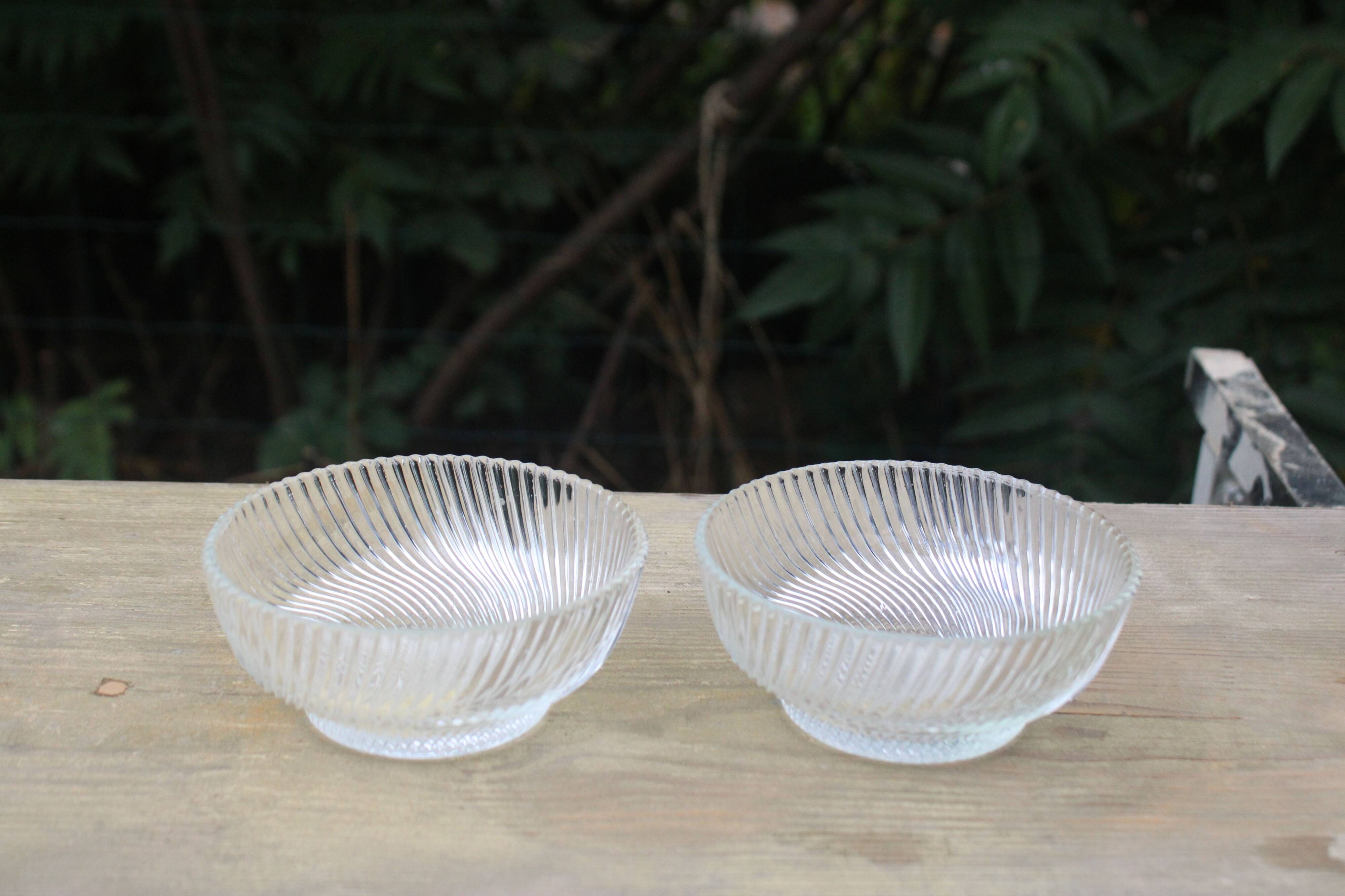 Lot de 2 coupelles en verre vintage