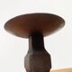 Brutalist wrought iron candlestick from the mid-century.