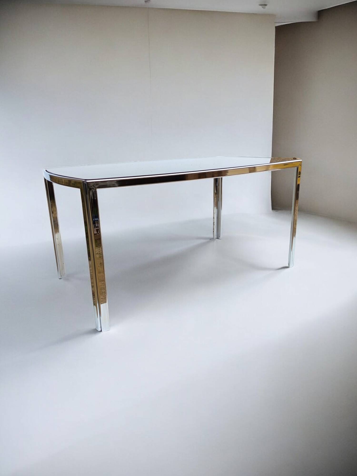 Vintage smoked glass table