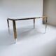 Vintage smoked glass table
