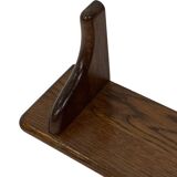 Vintage book shelf wall rack 1970s wood minimalist design