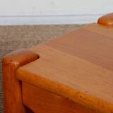 Pair of bedside tables in solid elm from the 1980s.