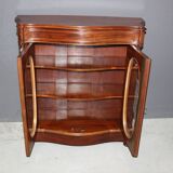Napoleon III Curved Display Case in Mahogany Circa 1880