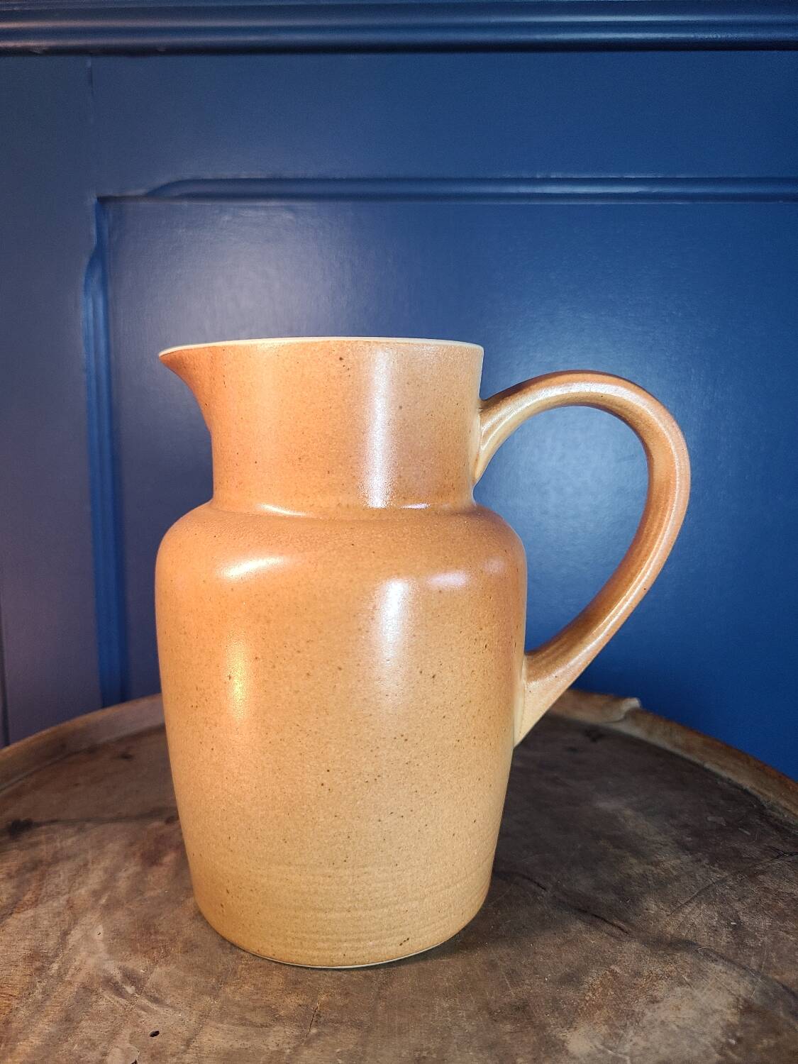 Signed scarpe stoneware ceramic, the milkmaid and the milk pot, vintage vase