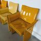 Yellow Korium leather armchair by Matteo Grassi.