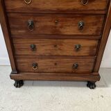 Empire period chest of drawers in mahogany and veneer, 19th century