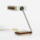 Rare original 1960s Kaiser Leuchten light metal teak table lamp