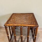 Rattan side table