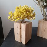 Paire de vases en bois