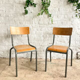 Pair of Mullca school chairs adult size