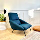 Fauteuil vintage Guermonprez, estampillé - maille 3D Bleu pétrole – De