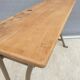Double desk of schoolboy wood metal vintage curved base