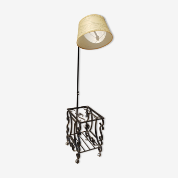 Lampadaire vintage fer forgé 1920