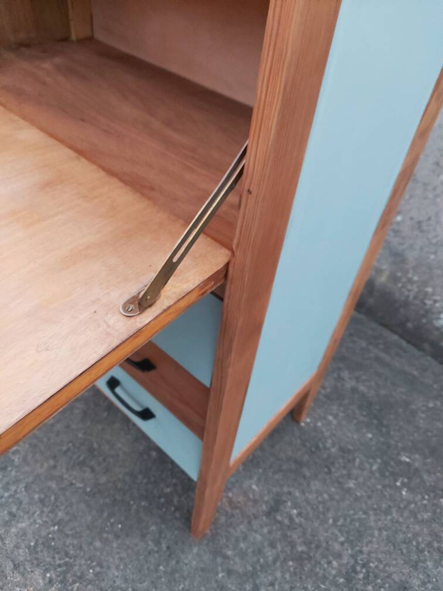 Secretary desk, drawers, vintage, revamped, 1960s