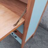 Secretary desk, drawers, vintage, refurbished, 60s