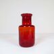 Collection of five rare red vases by Erik Hoglund, Sweden, 1960s.