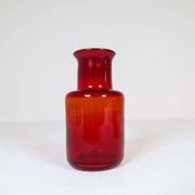 Collection of five rare red vases by Erik Hoglund, Sweden, 1960s.