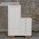Asymmetrical solid oak wardrobe – Renovated Art Deco style