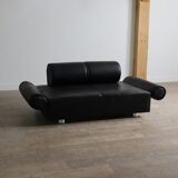 Canapé-lit Marzio Cecchi en cuir de buffle, Italie, années 1970.