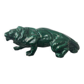 Sculpture of a lion on the lookout in St-Clément