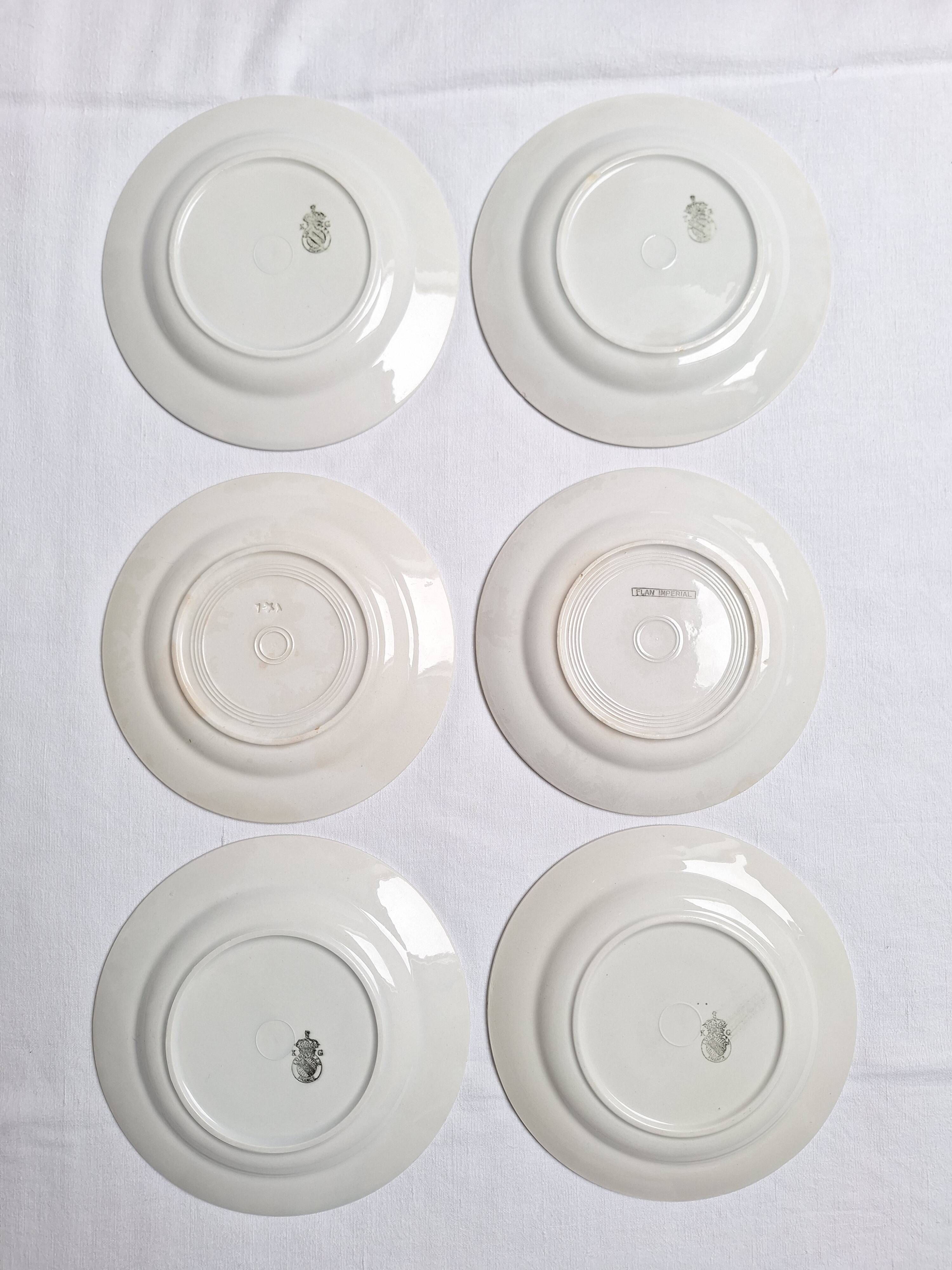 Assiettes à dessert Luneville KG Flan Impérial