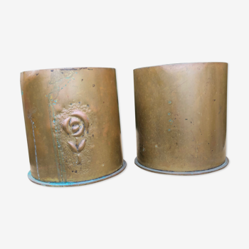 Golden bronze pot covers