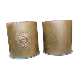 Golden bronze pot covers