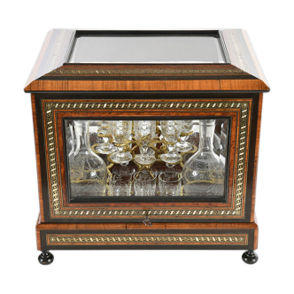 Napoleon III inlaid liquor cellar