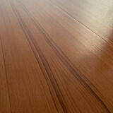 Scandinavian round teak dining table from the 60s extendable