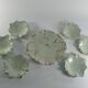 Art Deco Pistachio and Gold Leaf Plates Viloca Paris Caffarelli